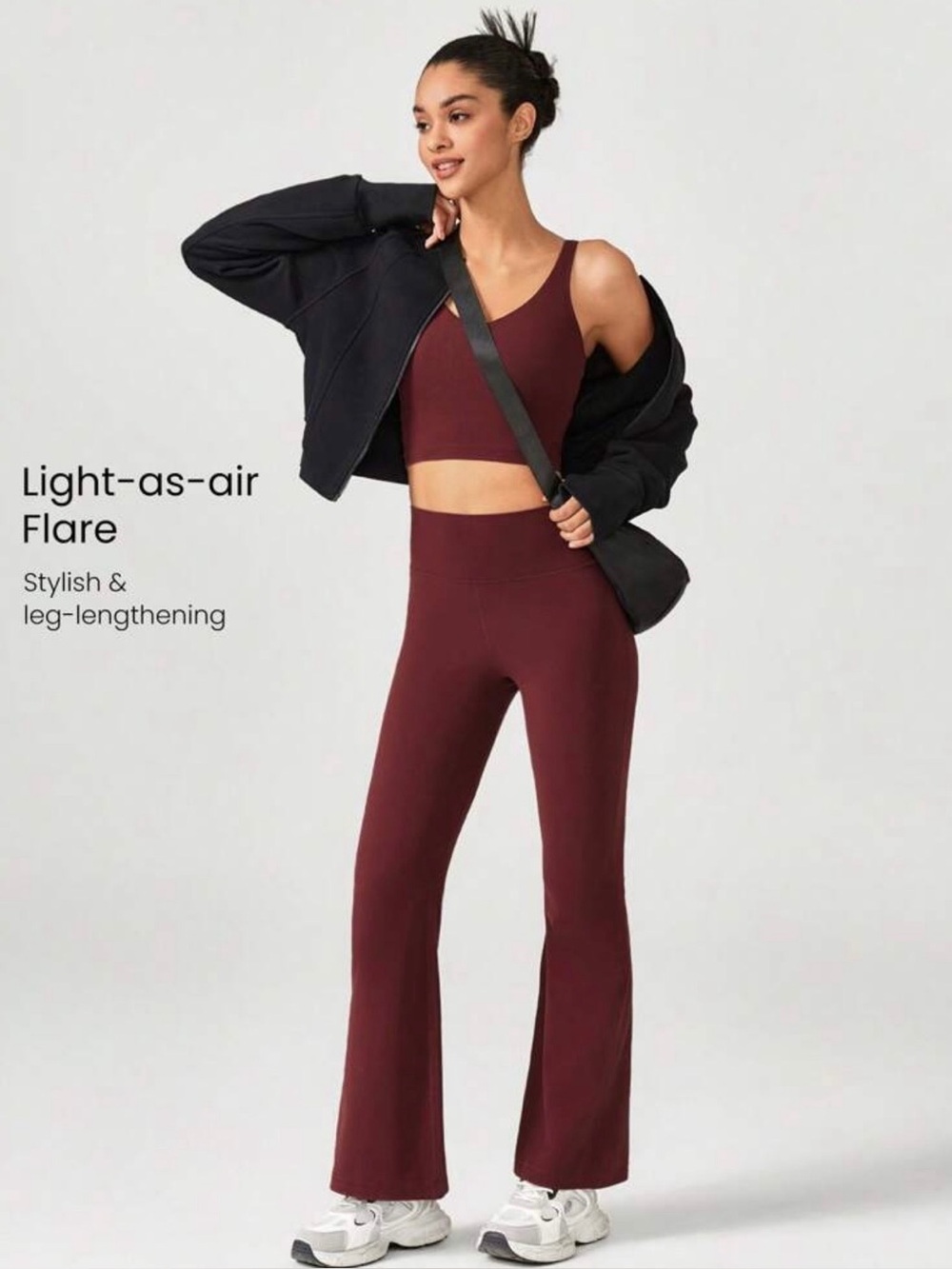 EUC Glowmode 28" FeatherFit Flared Leggings - Picture 4 of 11